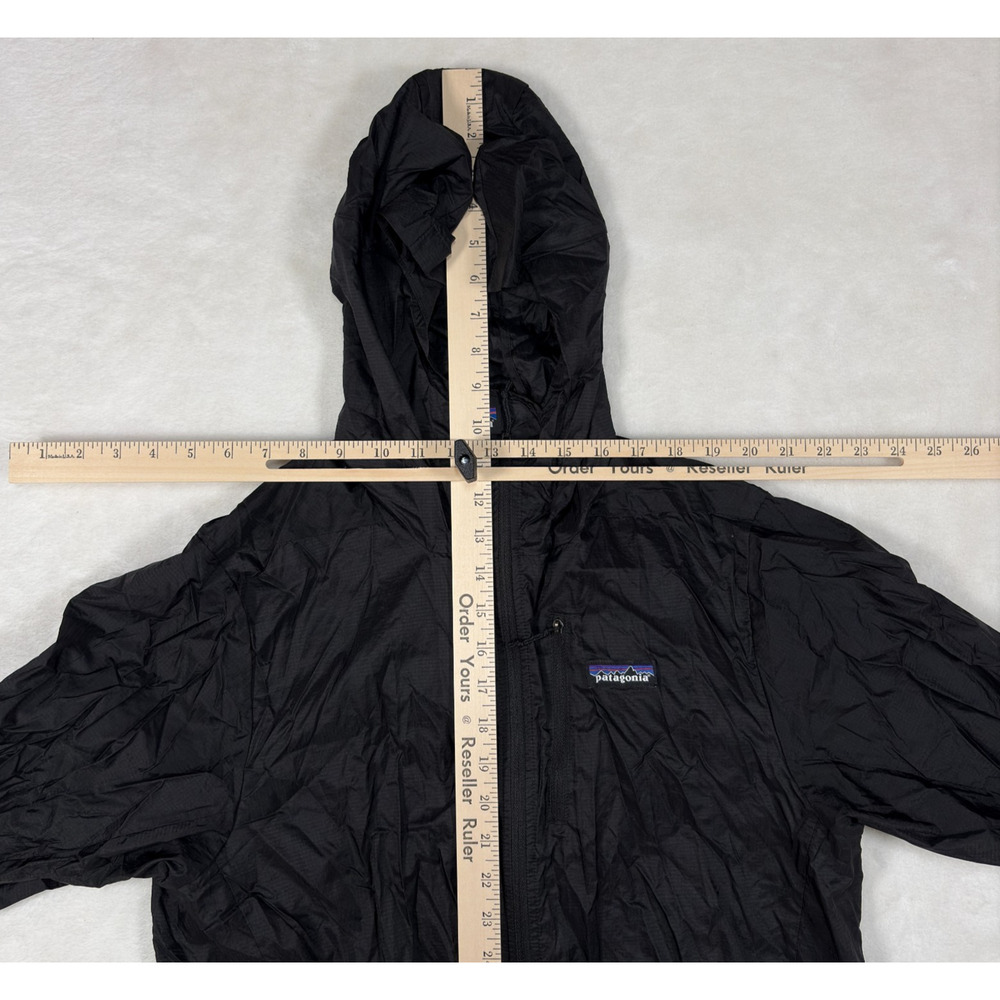 Patagonia Houdini Hooded Windbreaker Packable Ripstop Jacket Black Mens M - Picture 14 of 16